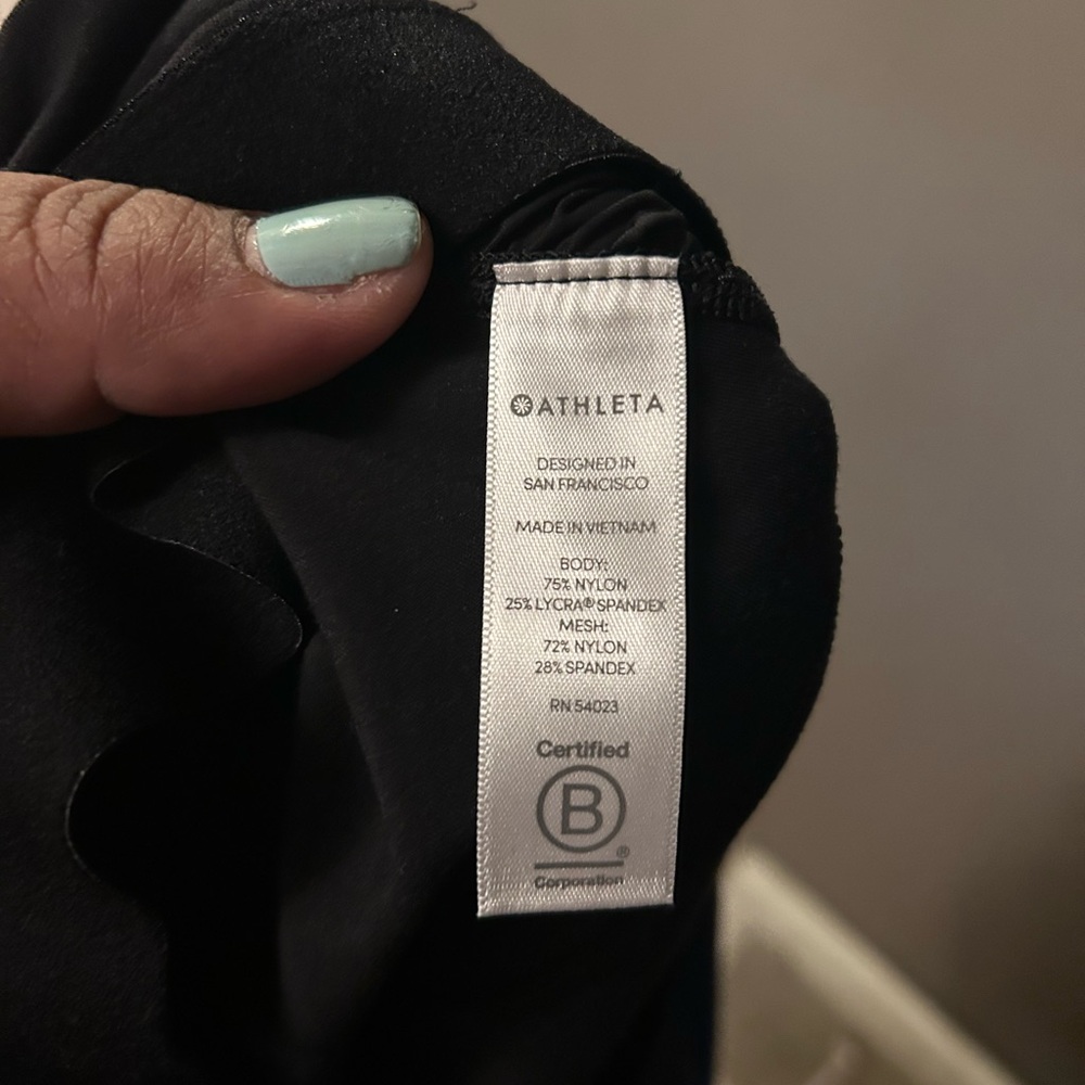 Athleta Romper - black “Mesh Me Up Bodysuit” halter neck activewear - Picture 10 of 12